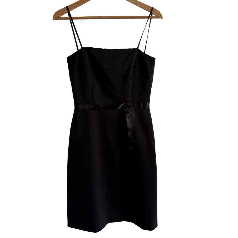 Vintage Y2K Laundry by Shelli Segal Black Spaghetti Strap Dress Size 4 USA Made